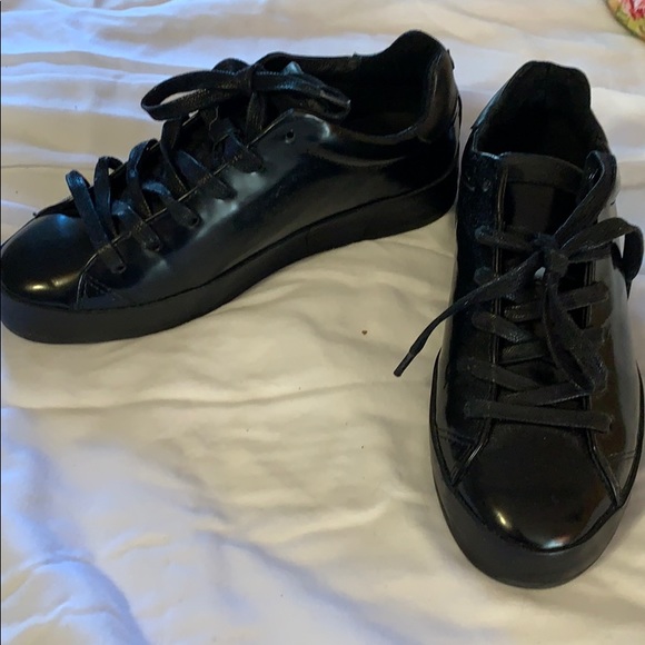 New Rag & Bone Black Leather Sneakers shoes - Picture 6 of 9